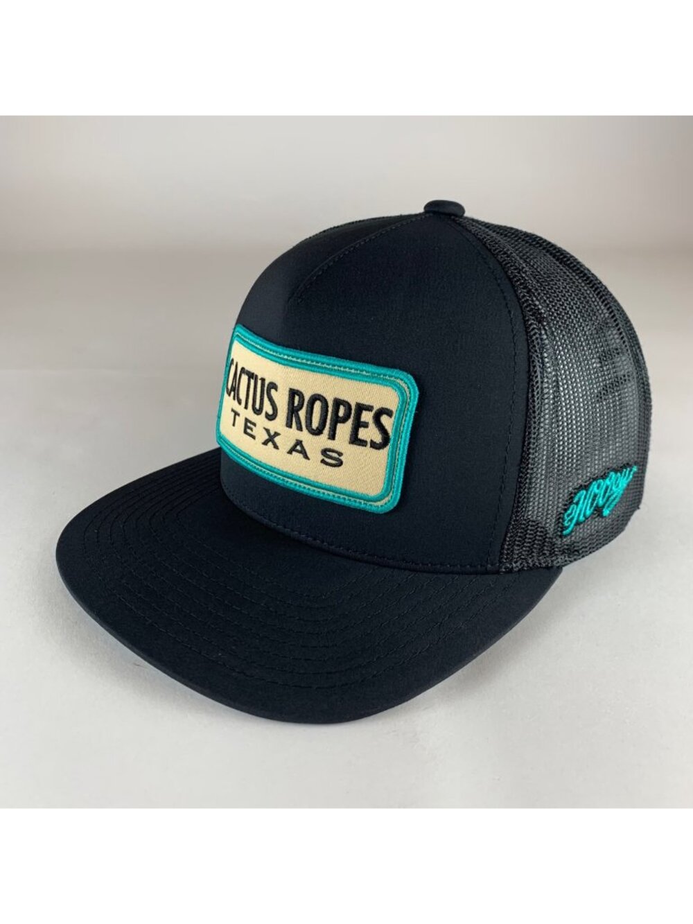 Hooey Cactus Ropes Texas Black Snapback Trucker Hat